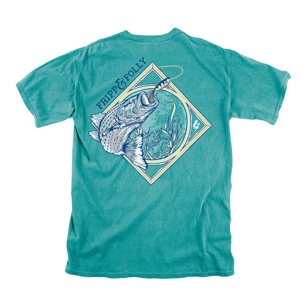 Striped Bass Tee in Seafoam by Fripp & Folly 