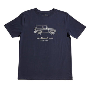 The Normal Brand Bronco Short Sleeve Tee in Navy & Oak