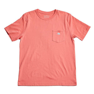 The Normal Brand Circle Back Short Sleeve Pocket Tee in Sunrise & Blue 