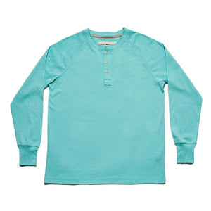 The Normal Brand Long Sleeve Lightest Weight Puremeso Henley in Mint