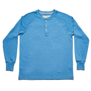 The Normal Brand Long Sleeve Lightest Weight Puremeso Henley in River