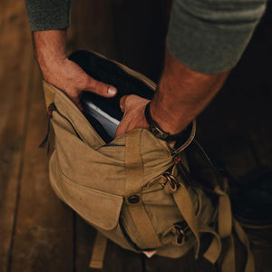 The Normal Brand The Top Side Leather Backpack in Tan