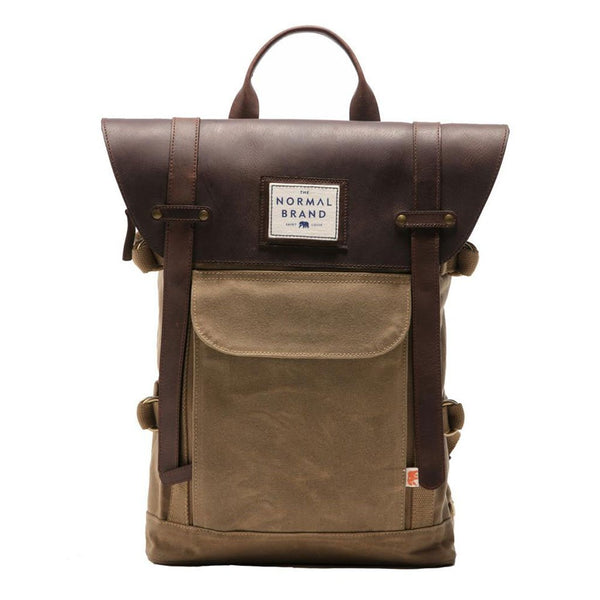 The Normal Brand The Top Side Leather Backpack in Tan