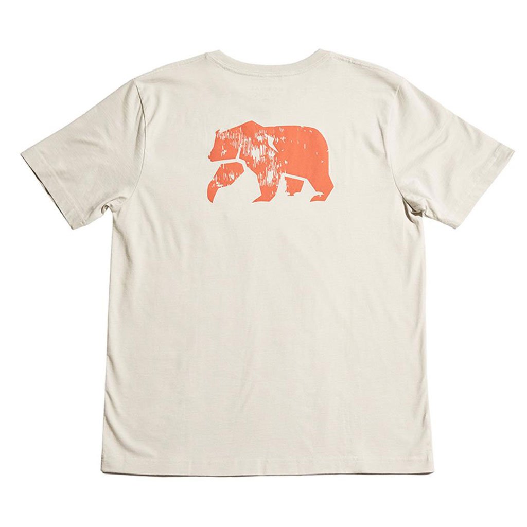 The Normal Brand Worn in Bear Short Sleeve Pocket Tee in Grey & Sunrise