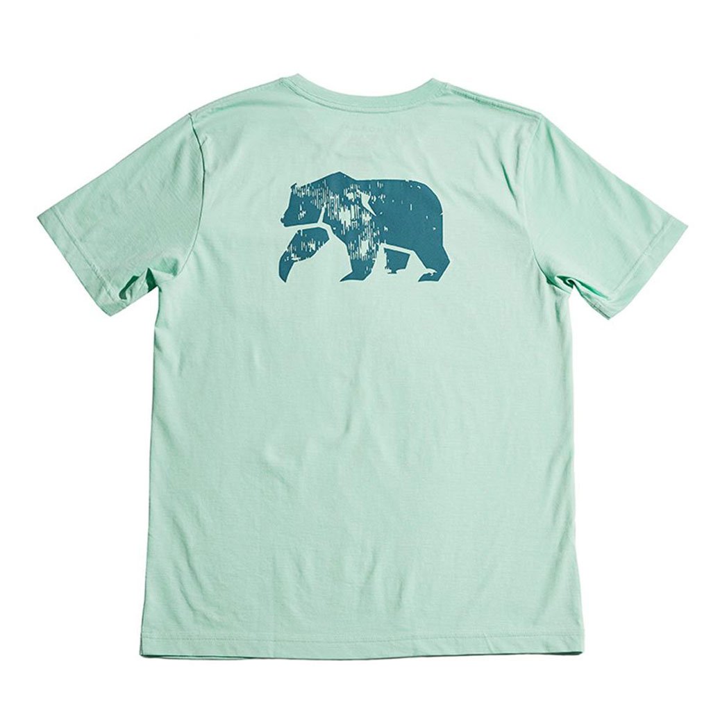 The Normal Brand Worn in Bear Short Sleeve Pocket Tee in Mint & River