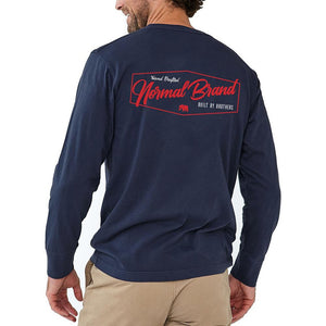 The Normal Brand Long Sleeve Industrial T in Navy