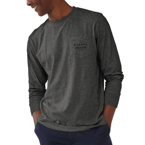 The Normal Brand Long Sleeve Vintage Active Wear T in Tri Blend Grey