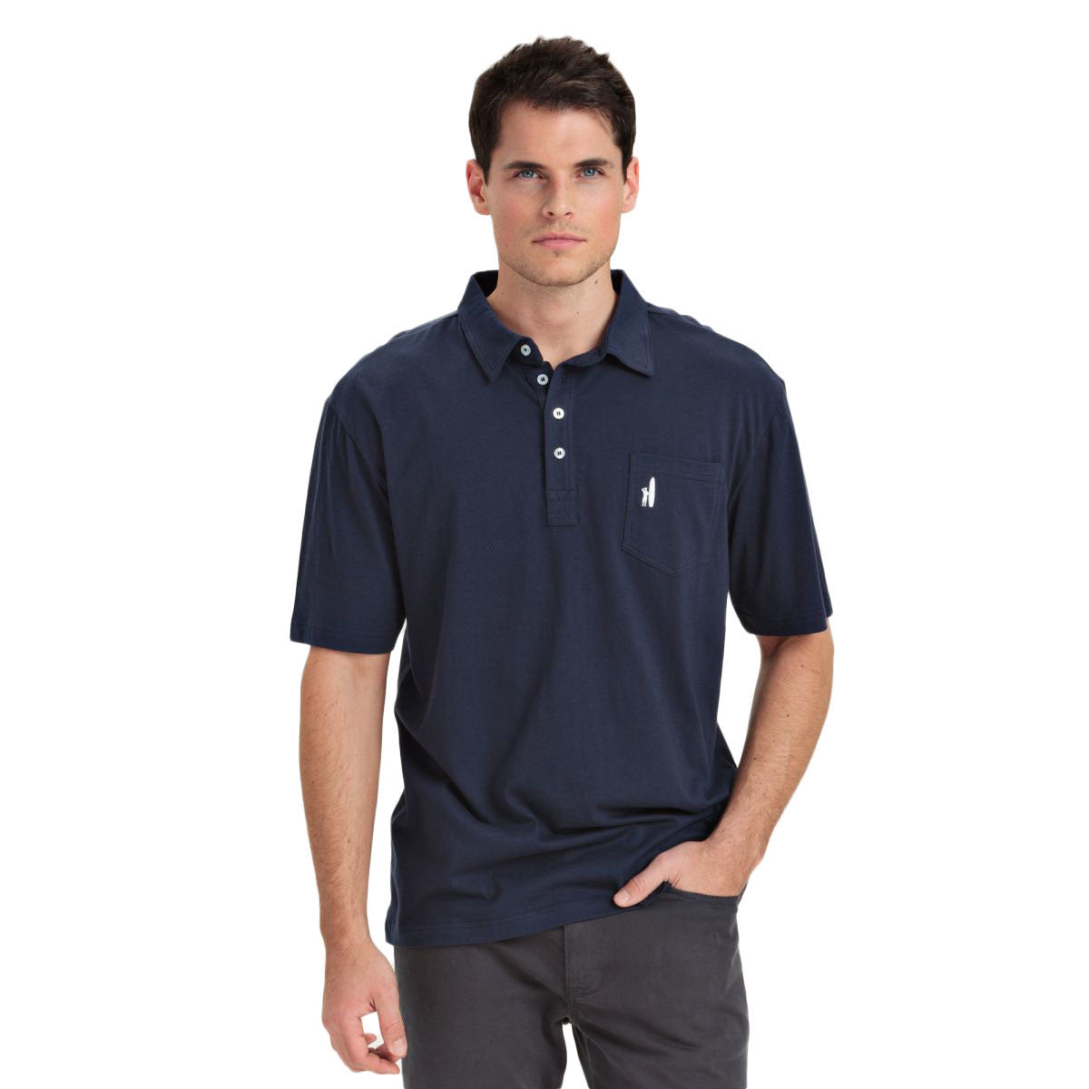 The Original 4-Button Polo in Navy  