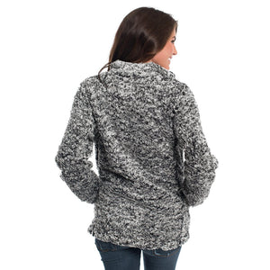 The Southern Shirt Co. PRE-ORDER Heather Sherpa Pullover with Pockets in Black