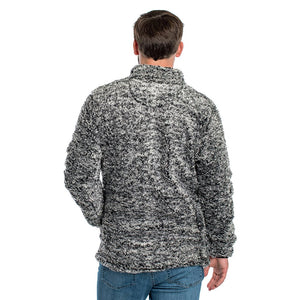 The Southern Shirt Co. PRE-ORDER Heather Sherpa Pullover with Pockets in Black