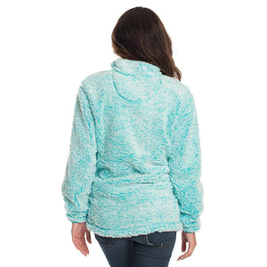 The Southern Shirt Co. PRE-ORDER Heather Sherpa Pullover with Pockets in Oasis