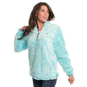 The Southern Shirt Co. PRE-ORDER Heather Sherpa Pullover with Pockets in Oasis