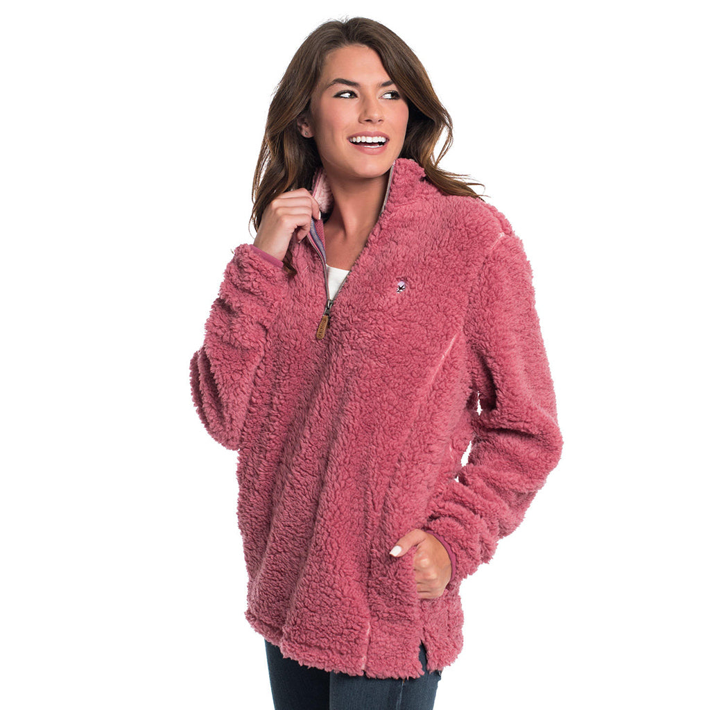 Women's sherpa pullover with pockets top