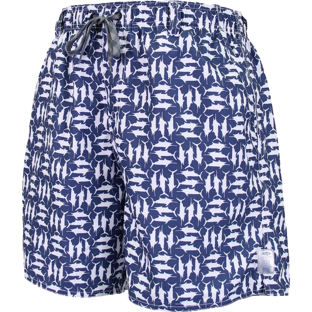 Tick Tack Swim Trunks in Midnight by AFTCO