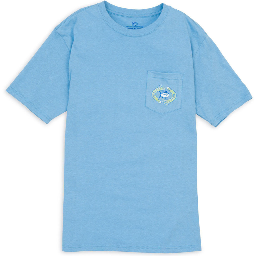 Tight Lines Pocket Tee in Ocean Channel by Southern Tide  - 2