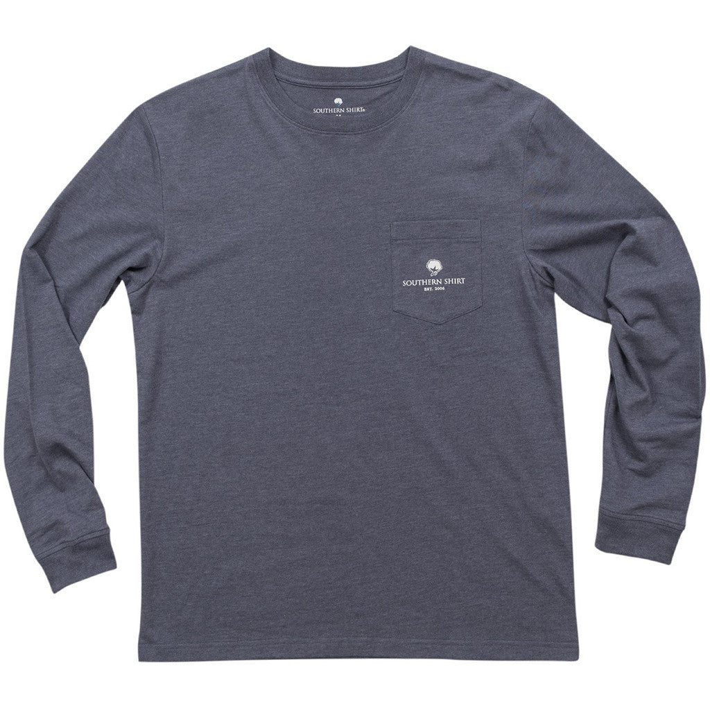 Trademark Badge Long Sleeve Tee Shirt in Indigo by The Southern Shirt Co.  - 2