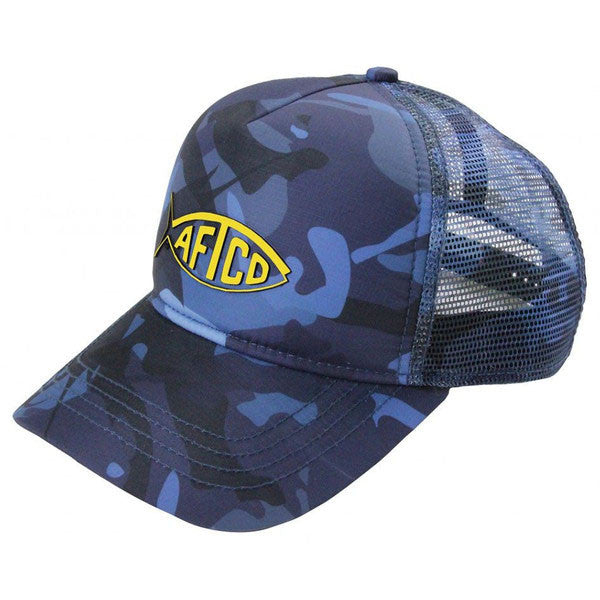 Camo Trucker Hat in Blue