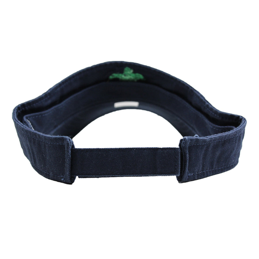 Turtle Needlepoint Visor in Navy   
