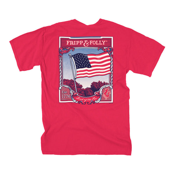 USA Flag Tee in Red by Fripp & Folly 