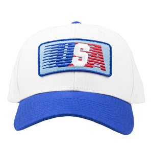 USA Patch Hat in White Twill   