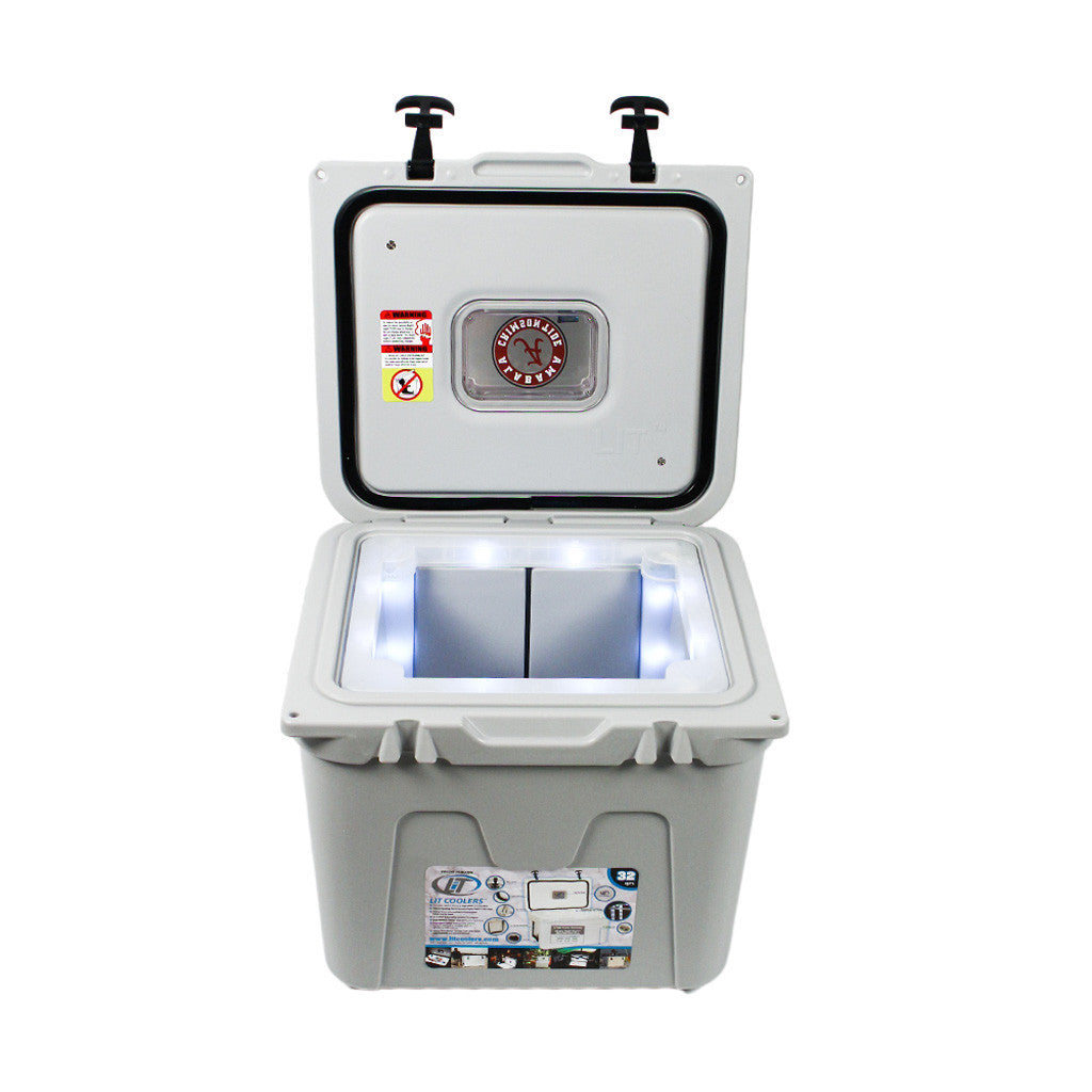 University of Alabama Cooler 32qt in White by Lit Coolers  - 4