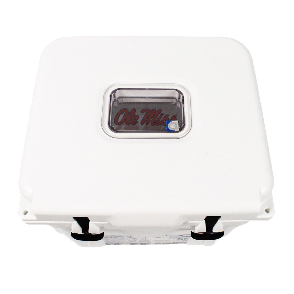 University of Mississippi Cooler 32qt in White by Lit Coolers  - 3