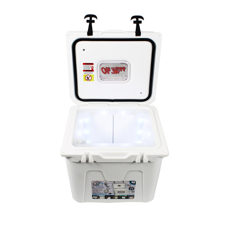 University of Mississippi Cooler 32qt in White by Lit Coolers  - 1