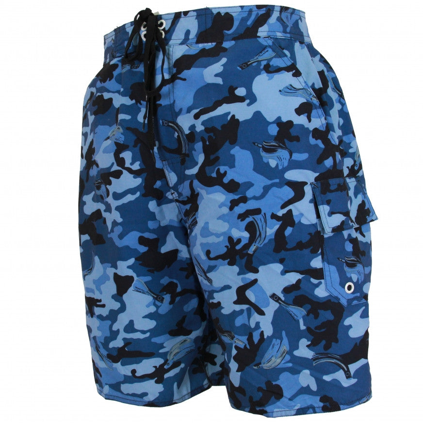 Waterman Board Shorts in Blue Camo