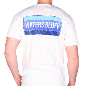 Wave Tee Shirt in White   - 1