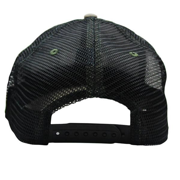 Stars & Waves Trucker Hat in Surplus Green by Waters Bluff