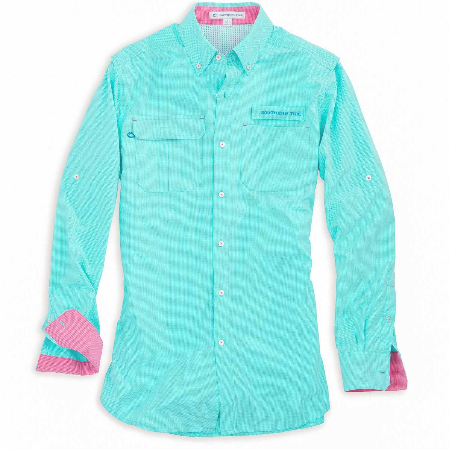 Women's Sullivan Fishing Shirt in Crystal Blue Check   - 1