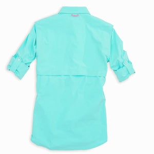 Women's Sullivan Fishing Shirt in Crystal Blue Check   - 2