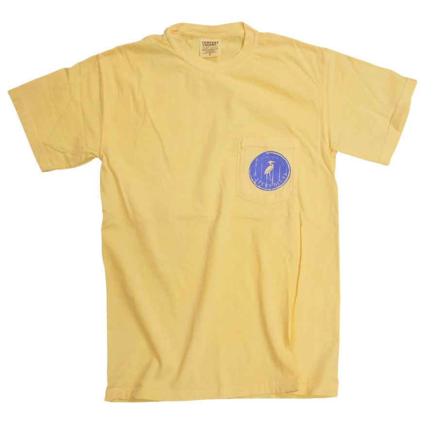Wood Grain Tee Shirt in Butter Yellow by Waters Bluff