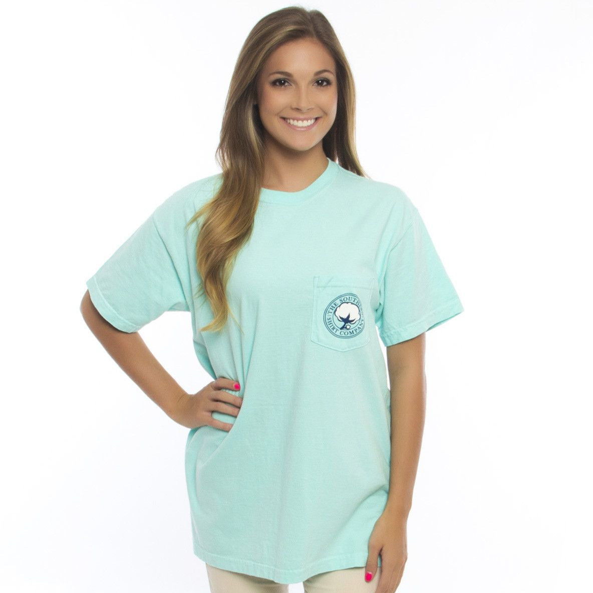 Alabama Wooden State Tee Shirt in Ocean Blue    - 4