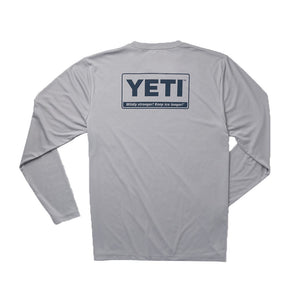 YETI Billboard Logo Long Sleeve Sun Shirt in Gray