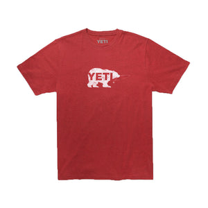 YETI Salmon Fly T-Shirt in Brick Red