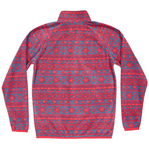 Alpine Fleece Pullover in Navy and Red by Southern Marsh  - 2