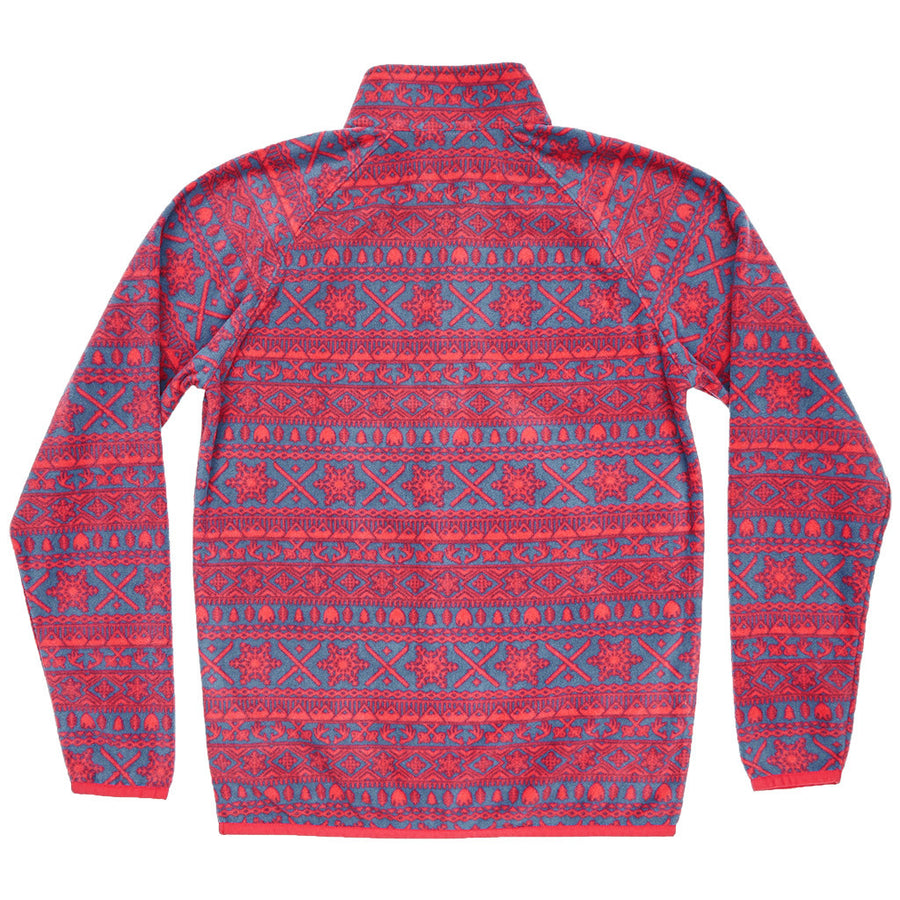 Alpine Fleece Pullover in Navy and Red by Southern Marsh  - 1