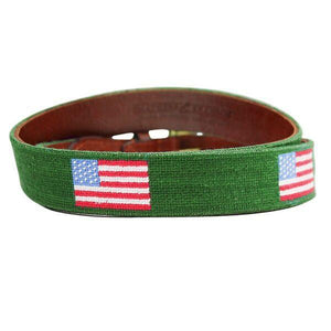 American Flag Needlepoint Belt