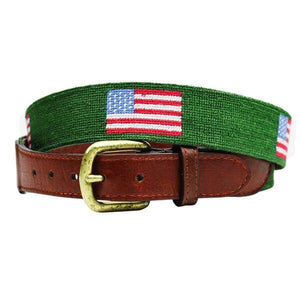 American Flag Needlepoint Belt