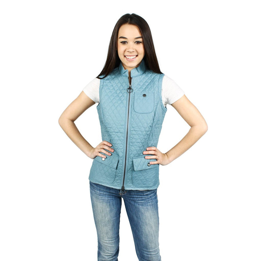 Ladies Brush Gilet in Blue