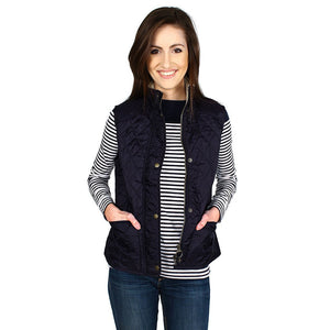 Summer Liddesdale Gilet in Navy/Pearl
