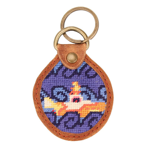 Beneath the Waves Needlepoint Key Fob by Parlour 