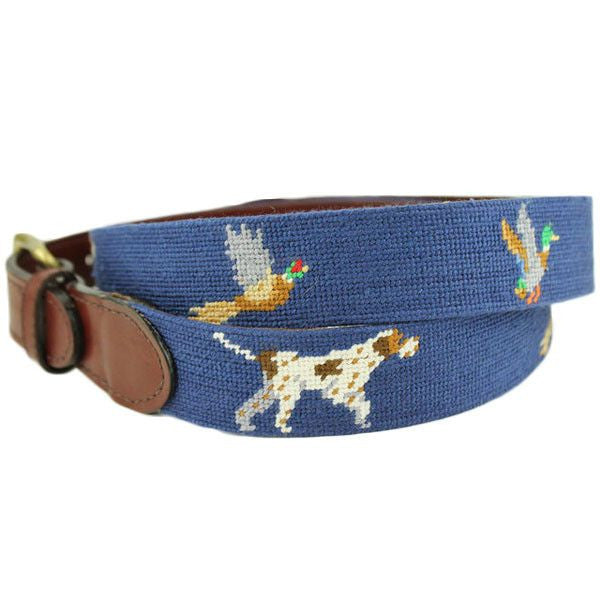 Bird Dog Needlepoint Belt   