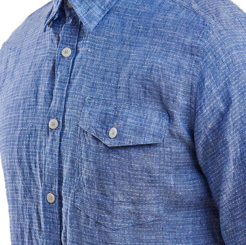 Bowspirit Linen Button Down in Indigo by Barbour  - 4