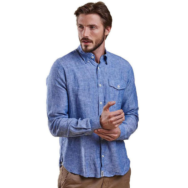 Bowspirit Linen Button Down in Indigo by Barbour  - 1