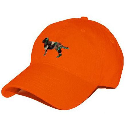 Camo Retriever Needlepoint Hat in Orange  