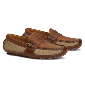 Derek Bison Loafer in Waxed Canvas   