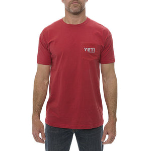 Coat of Arms Pocket Tee in Red by YETI  - 2