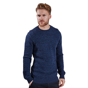Copeland Crew Neck Lambswool Sweater in Navy